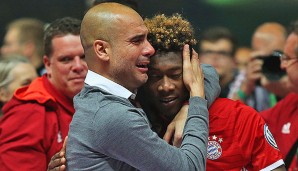 Pep Guardiola und David Alaba lagen sich nach dem DFB-Pokal-Finale im Arm