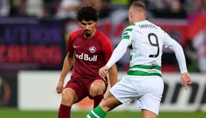 Griffiths von Celtic Glasgow gegen Andre Ramalho (Red Bull Salzburg)