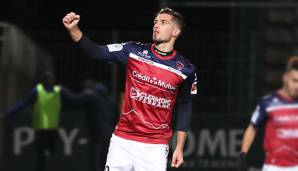 Adrian Grbic bejubelt sein Tor für Clermont Foot Auvergne 63