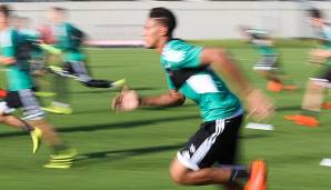 Die Rapid-Spieler absolvieren ihr momentan Training beim Ernst-Happel-Stadion