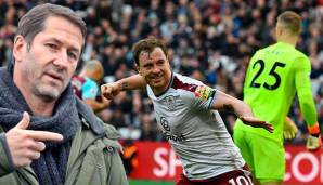 Franco Foda beobachte Ashley Barnes gegen West Ham United