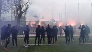 Die Fans der Austria machen ihre Mannschaft heiß für das Duell mit dem WAC