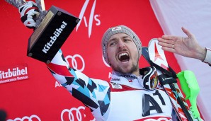 Zum zweiten Mal nach 2013 hat Marcel Hirscher in Kitzbühel gewonnen