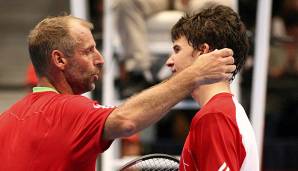 2011 in der Wiener Stadthalle - Dominic Thiem und Thomas Muster