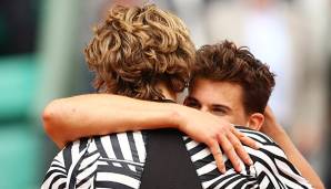 Zwei Zebras in Paris: Alexander Zverev und Dominic Thiem anno 2016