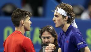 2018 hat Dominic Thiem in Doha Stefanos Tsitsipas besiegt