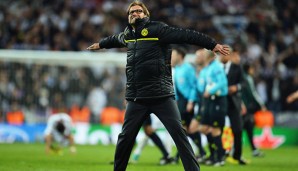 Jürgen Klopp im April 2013 nach dem Halbfinal-Rückspiel des BVB bei Real Madrid