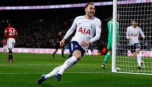 Christian Eriksen traf bereits nach elf Sekunden gegen Manchester United.