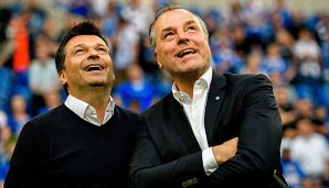 Christian Heidel (l.) hat sich zu seiner bisherigen Zeit auf Schalke geäußert.