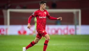 Platz 1: Kai Havertz (Bayer 04 Leverkusen), Position: ZOM/RM - Gesamtstärke: 84 - Potenzial: 92 - Steigerung: +8