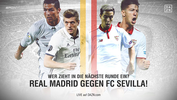 Sevilla empfängt Real Madrid in der Primera Division - live und auf Abruf auf DAZN.com