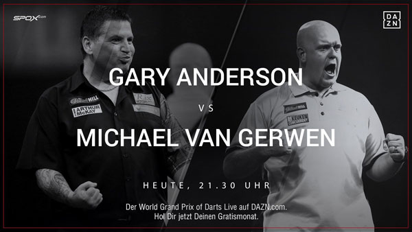 Der World Grand Prix of Darts Live und auf Abruf auf DAZN.com