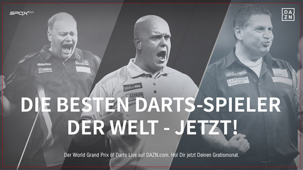 Der World Grand Prix of Darts Live und auf Abruf auf DAZN.com