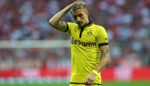 Marco Reus – 23 Jahre – Der Königstransfer! Nach zwei Titelgewinnen stach der BVB die Bayern auch beim Werben um den heißesten deutschen Spieler aus. Reus kam für 17 Millionen Euro aus Gladbach. Seitdem pendelt er zwischen Lazarett und Weltklasse.