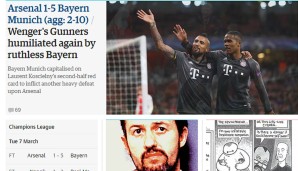 "Humiliating" - der SportBild-Titel in Englisch