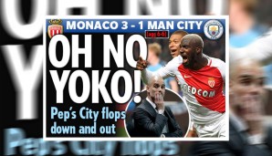 Yoko - ein Name, der in England ohnehin kontrovers ist. Für Peps "Flops" bedeutete eben dieser das Aus in der CL, sagt der Daily Star