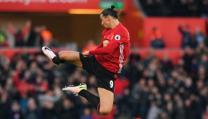 Platz 59: Zlatan Ibrahimovic (Manchester United), Großchancen: 23, Quote: 26,09 Prozent - Tore insgesamt: 15