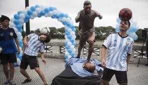 Lionel Messi: Das Abbild von Maradonas Nachfolger ist dagegen schon besser getroffen. Allerdings stößt es auf wenig Gegenliebe bei den Argentiniern.