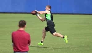 Doch all die guten Maße und athletischen Werte nützen nur etwas, wenn ein Receiver den Ball auch fangen kann. Und Moritz Böhringer kann den Ball definitiv fangen...