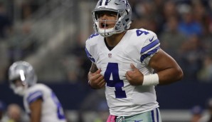 Platz 12: Dak Prescott - Cowboy Nummer zwei! Prescotts Leistungen haben alle überrascht und nun überflügelt der Rookie-QB auch bei den Trikotverkäufen Tony Romo