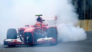 Felipe Massa feierte nach dem Rennen für die brasilianischen Fans, obwohl er enttäuscht war