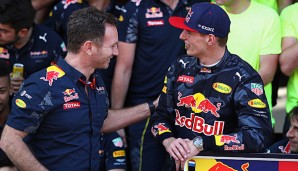 Christian Horner und Max Verstappen wollen auch in Zukunft mit Renault Erfolge feiern