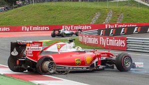 Sebastian Vettel hatte Glück, dass bei seinem Unfall niemand getroffen wurde