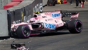 MONACO-GP: In der Häuserschlucht Monte Carlos crashen die Fahrer ganz gerne. Esteban Ocon wollte im Schwimmbad die Abkürzung nehmen. War offenbar nicht die beste Idee