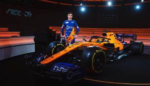 Und das ist einer der beiden Piloten: Lando Norris. Der Brite ist gerade mal 19 Jahre alt. Den zweiten Boliden steuert Carlos Sainz.