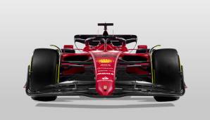 FERRARI: Geht die Scuderia mit dem F1-75 wieder auf Red Bull- und Mercedes-Jagd? Neben dem traditionellen Rot finden sich markante schwarze Elemente an Front- und Heckflügel. Auffällig sind zudem die recht flachen Lufteinlässe sowie die spitze Nase.