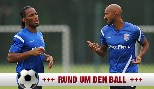 Didier Drogba (l.) und Nicolas Anelka wollen Shanghai Shenhua schon wieder verlassen