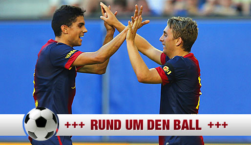 Shootingstars unter sich: Gerard Deulofeu (r.) und Marc Bartra