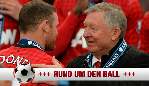 Alex Ferguson (r.) setzte Wayne Rooney gestern auf die Bank, weil dieser wechseln möchte