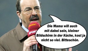 "Die Mama will auch mit dabei sein, kleiner Bildschirm in der Küche, kost ja nicht so viel. Bitteschön"