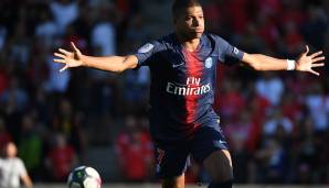 Platz 42: Kylian Mbappe (Paris Saint-Germain, RA) - 87