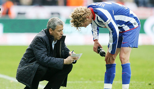 Fabian Lustenberger (r.) wechselte 2007 vom FC Luzern zu Hertha BSC Berlin