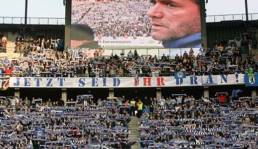 Hertha-Fans äußern ihren Unmut über die derzeitige Situation beim Hauptstadt-Klub