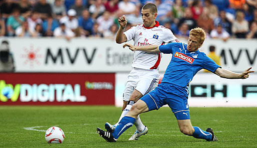 Andreas Ibertsberger (r.) von 1899 Hoffenheim wurde am Sprunggelenk operiert