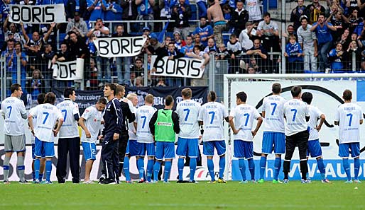 Die Gedanken der Hoffenheimer Spieler waren am Samstag ganz bei Boris Vukcevic