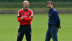 Oliver Kreuzer (r.) und Thorsten Fink (l.) pflegten in Hamburg ein enges Verhältnis