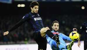 Andrea Ranocchia (l.) steht bei Roberto Mancini offenbar hoch im Kurs