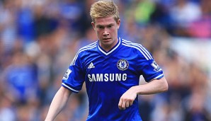 Nur drei Mal kam de Bruyne für Chelsea in der Premier League zum Einsatz