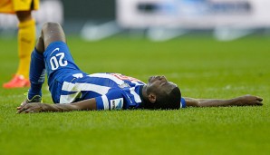 Adrian Ramos prallte am Sonntag mit Hoffenheims Keeper Koen Casteels zusammen