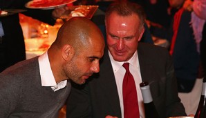 Karl-Heinz Rummenigge und Pep Guardiola verstehen sich in München offenbar gut