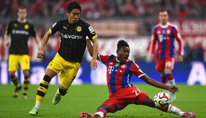 David Alaba (r.) hatte sich Mitte der Hinrunde eine Meniskusverletzung zugezogen