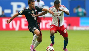 Julian Green (r.) hier im Duell mit Bayerns Juan Bernat