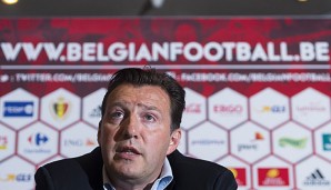 Marc Wilmots erklärte auf einer Pressekonferenz die aktuelle Situation