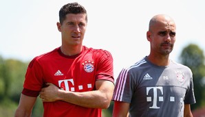 Robert Lewandowski wurde von Guardiola vermehrt auf dem Flügel eingesetzt