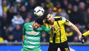 Sokratis Papastathopoulos wie gewohnt mit vollem Einsatz