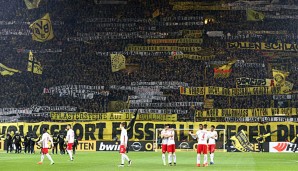 Die Südtribüne diffamierte die Leipziger mit zahlreichen Plakaten